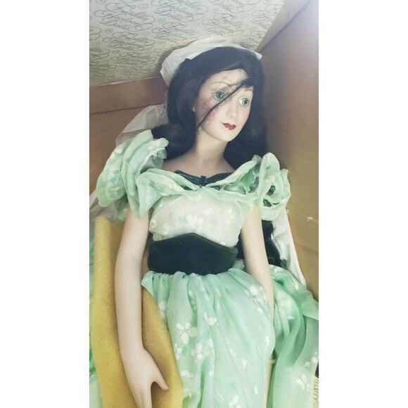 Franklin Mint Scarlett O\'Hara Gone With The Wind Green Dress New  Certificates - wpequipmentugltd.com